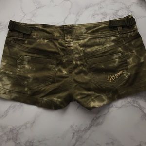 Guess green tie dye shorts.
